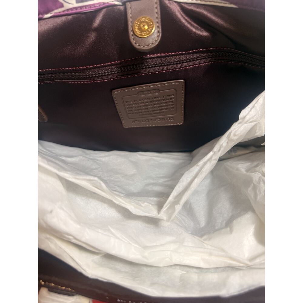 NWT Rare Coach F20113 Scarf Print Satchel & F62058 Coin Purse Set - Picture 7 of 14